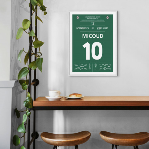 Poster: Johan Micoud vs. München - Schöner Treffer von Werder Bremens Franzosen 2003