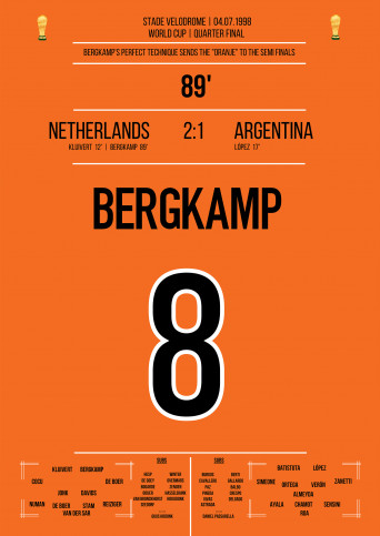 Bergkamp vs. Argentina - Durch sein Traumtor ziehen die Niederlande ins WM-Halbfinale 1998 ein