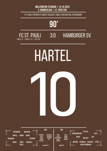Hartel vs. HSV - St. Pauli schlägt den Hamburger SV im Jahr 2022 klar mit 3:0