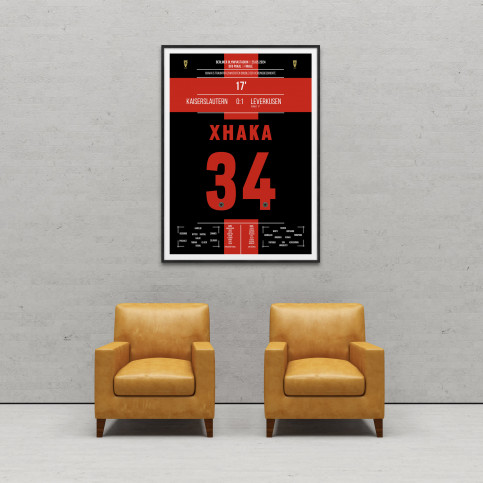 Poster: Xhaka vs. Kaiserslautern - Siegtor Bayer Leverkusen im DFB Pokalfinale 2024