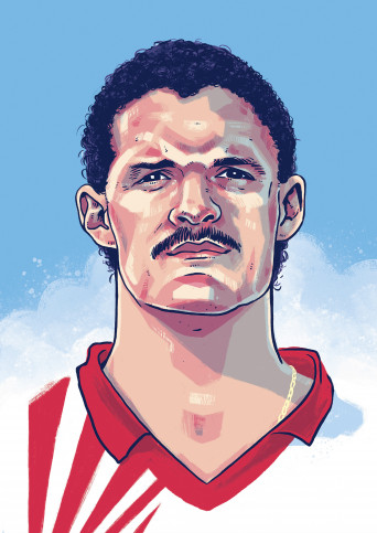 Maurice Banach - Helden der Liga 1990er Jahre - illustriert von Ronny Heimann