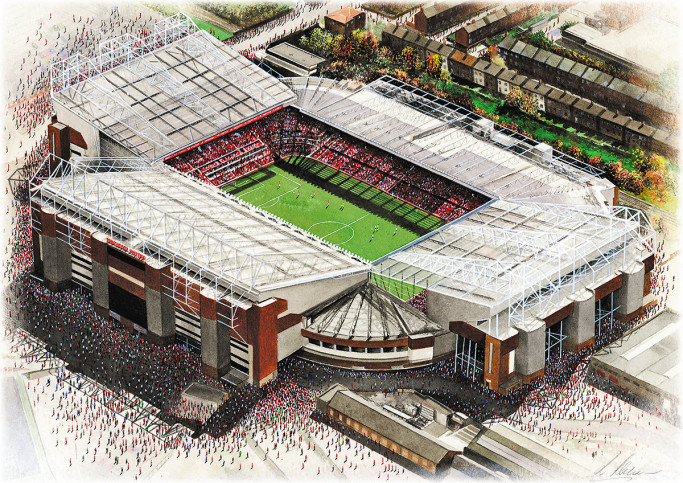 Stadia Art: Old Trafford - Poster bestellen - 11FREUNDE SHOP