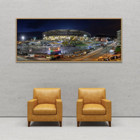 Stadio San Paolo bei Flutlicht (Panorama) - Fußball Wandbild - 11FREUNDE SHOP