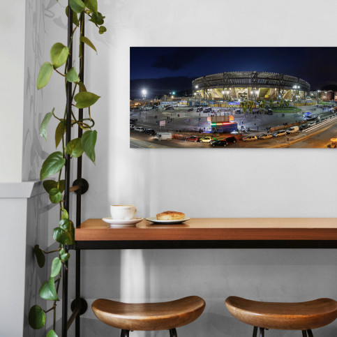 Stadio San Paolo bei Flutlicht (Panorama) - Fußball Wandbild - 11FREUNDE SHOP