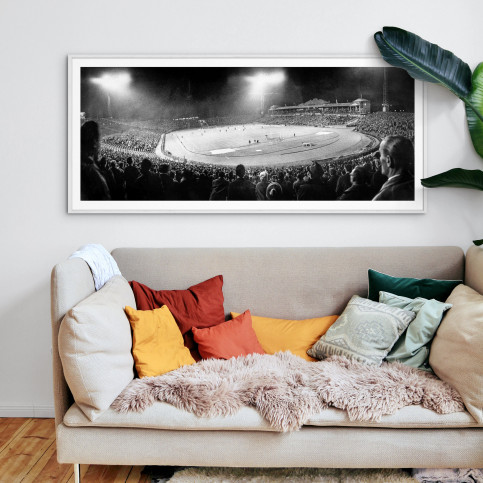 Frankfurter Waldstadion bei Flutlicht - Eintracht Frankfurt - 11FREUNDE SHOP - Fußball Foto als Wandbild