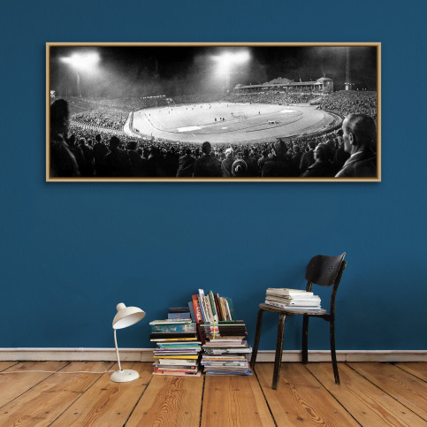 Frankfurter Waldstadion bei Flutlicht - Eintracht Frankfurt - 11FREUNDE SHOP - Fußball Foto als Wandbild