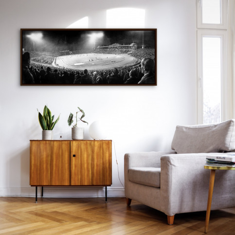 Frankfurter Waldstadion bei Flutlicht - Eintracht Frankfurt - 11FREUNDE SHOP - Fußball Foto als Wandbild