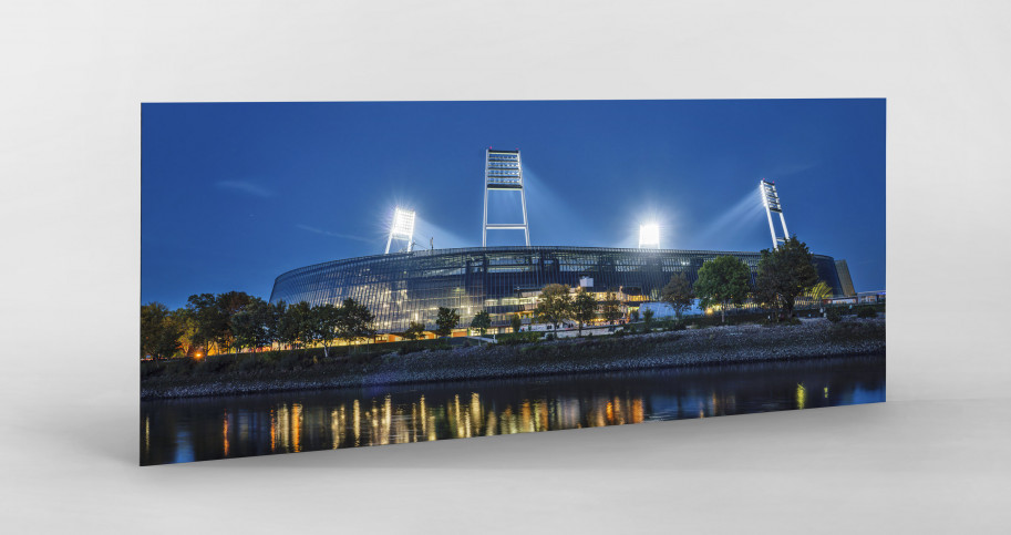Weserstadion bei Flutlicht (Panorama) - Wandbild