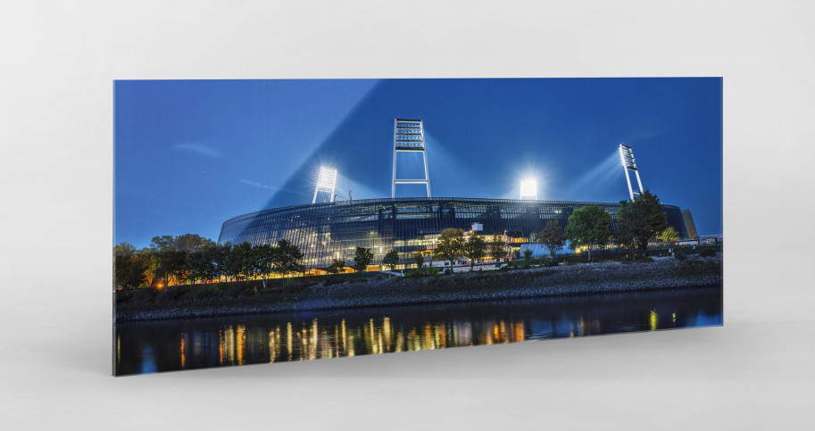 Weserstadion bei Flutlicht (Panorama) - Wandbild