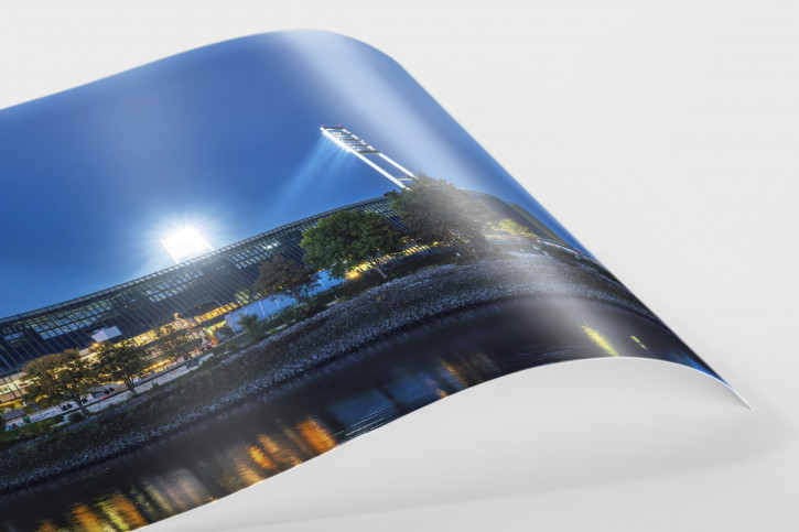 Weserstadion bei Flutlicht (Panorama) - Wandbild