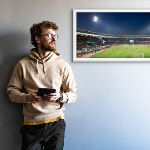 Wandbild: 1. FC Nürnberg Max-Morlock-Stadion - Panorama-Stadionfoto von Kai Senf