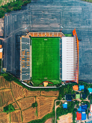 Vogelperspektive Mitr Phol Stadium - Stadion Wandbild - 11FREUNDE SHOP