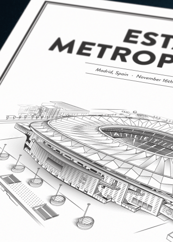 Stadium Posters by Fans Will Know: Madrid (Atlético) 2