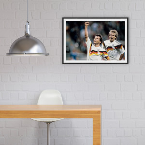 WM 1990 Lothar Matthäus und Jürgen Klinsmann - 11FREUNDE BILDERWELT
