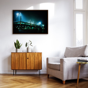 Ulrich Haberland Stadion bei Flutlicht - Stadionfotografie aus Leverkusen