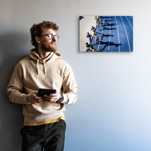 Momentaufnahme 5000m Lauf - Sebastian Wells - 11FREUNDE Shop - Wandbild