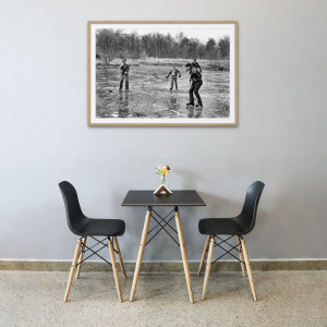 Eishockey draußen auf dem See - Sport Fotografien als Wandbilder bestellen - Eishockey Foto - NoSports Magazin 
