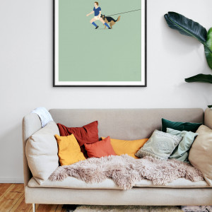 Hundebiss beim Revierderby - Schalke 04 Friedel Rausch Poster - 11FREUNDE SHOP