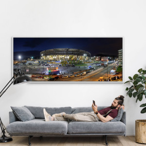 Stadio San Paolo bei Flutlicht (Panorama) - Fußball Wandbild - 11FREUNDE SHOP