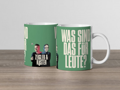 Kaffeebecher: Zeigler & Köster 11FREUNDE Podcast Merchandise 