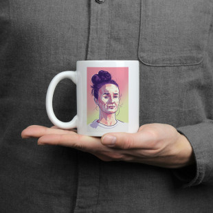 Design-Tasse - 11FREUNDE x Ronny Heimann: Lina