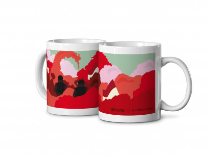 Design-Tasse - 11FREUNDE x HANDS OF GOD: The Stands (Rot)
