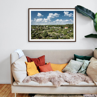 Darmstadt - Stadt und Stadion (quer) - Wandbild