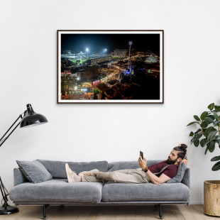 Millerntor und Hamburger Dom (1) - 11FREUNDE SHOP - Fußball Foto als Wandbild bestellen