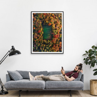  Fußballplatz im Herbstwald (Hochformat) - Sébastien Nagy