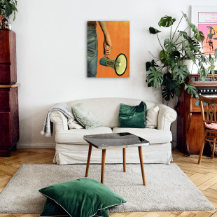Fan mit Megaphon Illustration - 11FREUNDE BILDERWELT