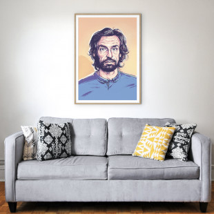 Andrea by Ronny Heimann - Illustration von Andrea Pirlo als Poster