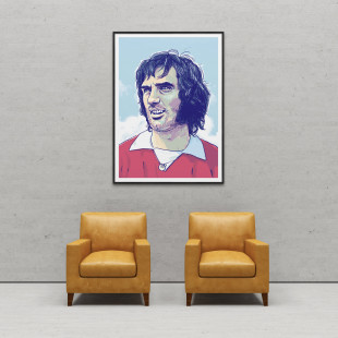 George by Ronny Heimann - Poster - Illustration von George Best