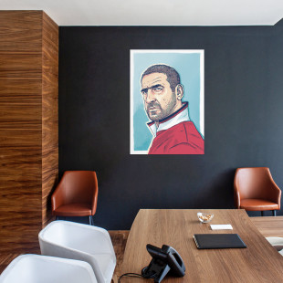 King Eric by Ronny Heimann - Poster - Illustration von Eric Cantona