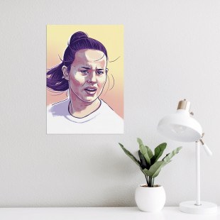 Lena by Ronny Heimann - Poster - Illustration aus dem Tschutti Heftli zur Frauenfußball-EM 2022