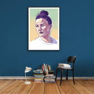 Marina by Ronny Heimann - Poster - Illustration aus dem Tschutti Heftli zur Frauenfußball-EM 2022