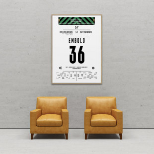 Embolo vs. Bayern - Moments Of Fame - Posterserie 11FREUNDE SHOP