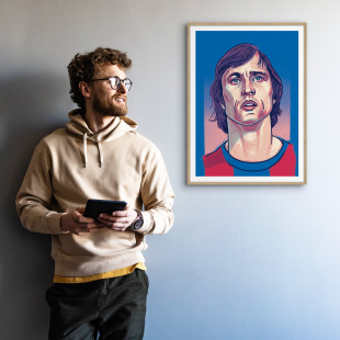 Johan Cruyff - illustriert von Ronny Heimann