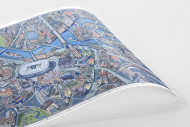 Fußballstadt Hamburg (Stadtplan mit HSV-Wortspielen / Design: Paul Grabowski)