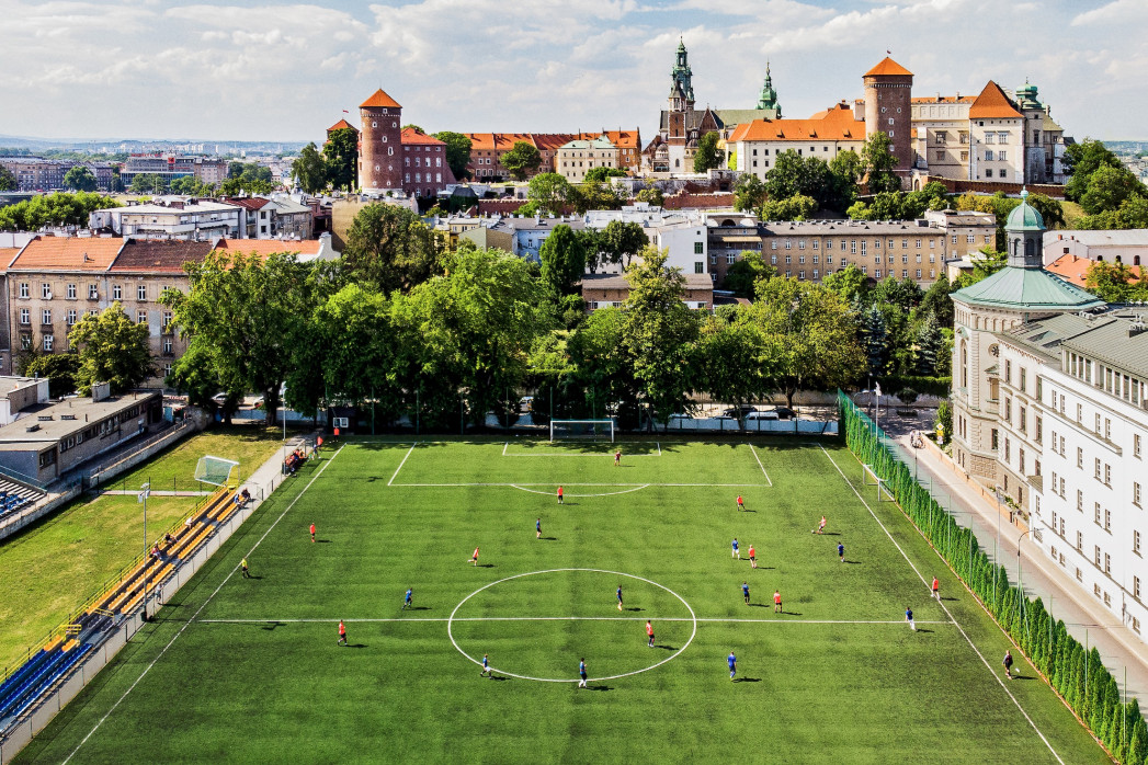 Fußballplatz in Krakau - Wandbild