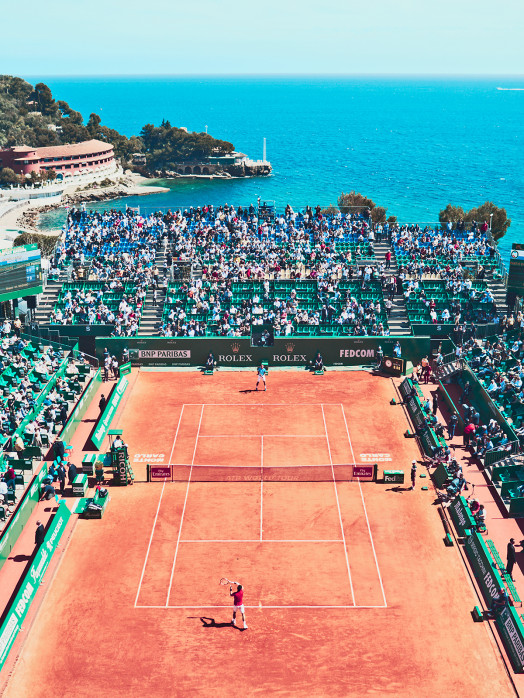 Tennis mit Aussicht - Wandbild