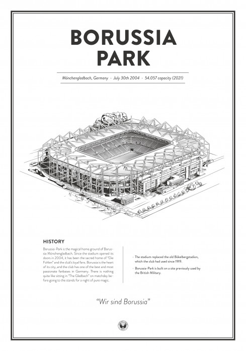 Stadium Posters by Fans Will Know: Mönchengladbach - Poster