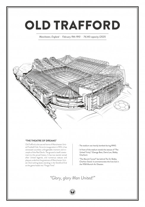Stadium Posters by Fans Will Know: Manchester (United) - Poster