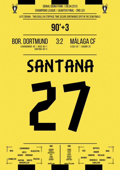 Santana vs. Malaga - Poster