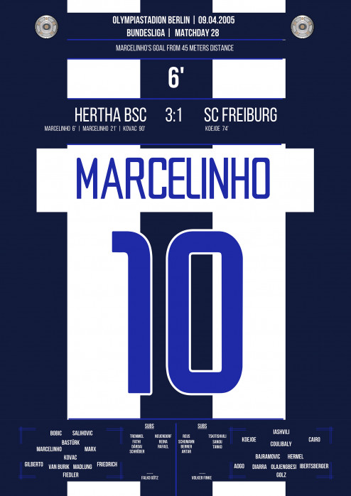 Marcelinho vs. Freiburg - Poster