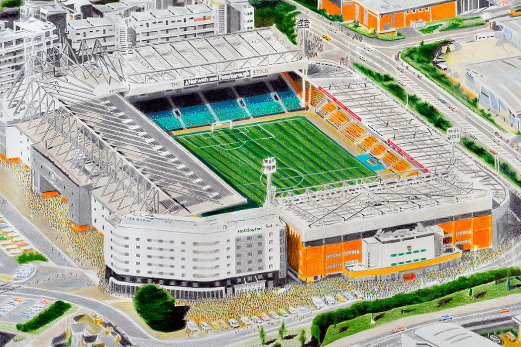 Stadia Art: Carrow Road - Poster