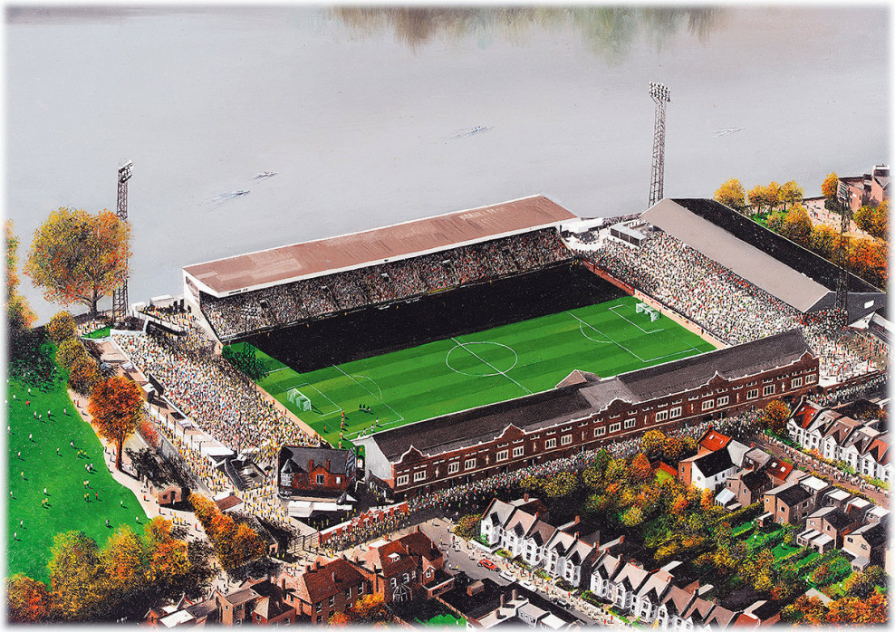 Stadia Art: Craven Cottage (aerial) - Poster