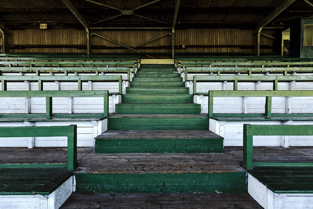 Tribüne Rudolf-Kalweit-Stadion (Farbe) - Wandbild