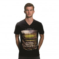 La Bombonera V-Neck T-Shirt | Black