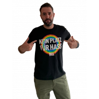 T-Shirt Männer Kein Platz für Hass Fussball 2000
