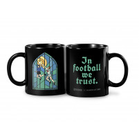 Kaffeebecher Black Edition: In Football We Trust (Cathedral)